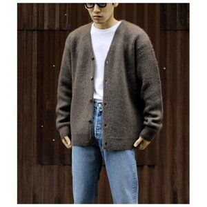 Needles Mohair Cardigan in Charcoal Brown S Mens New Defect Made in Japan LQ276
